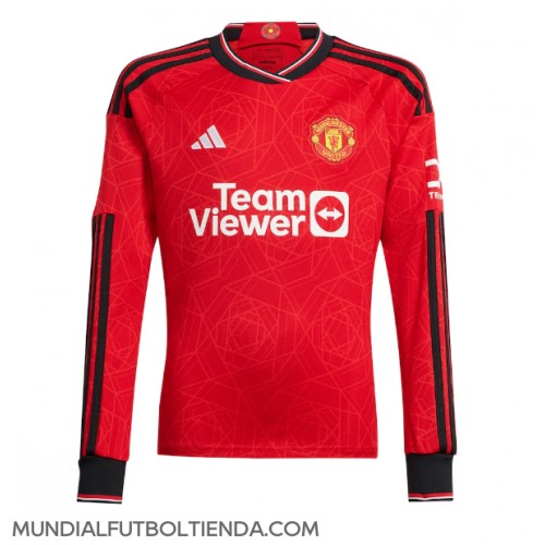 Camiseta Manchester United Primera Equipación Replica 2023-24 mangas largas